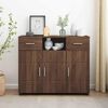 vidaXL Wooden Cabinet Brown Oak 88.5 x 30.5 x 73 cm Engineered Wood