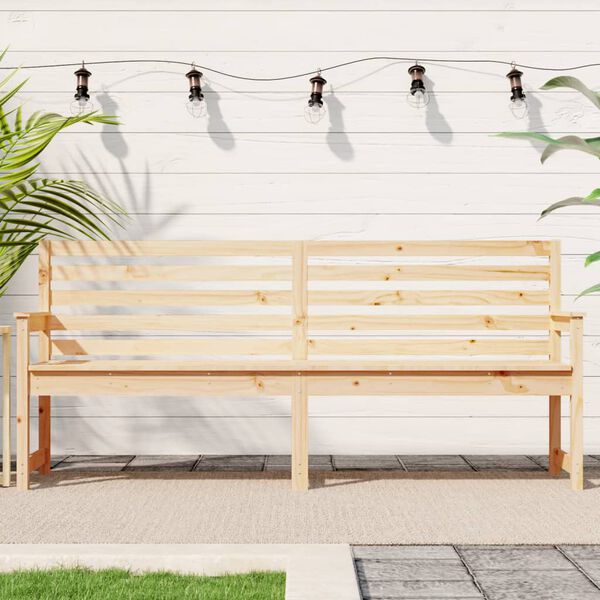 vidaXL Garden Bench 203.5x48x91.5 cm Solid Wood Pine
