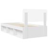 vidaXL Bed Frame with Headboard White 90 x 200 cm Solid Pine Wood