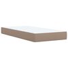 vidaXL Box Spring Bed with Mattress Cappuccino 100x200 cm Faux Leather