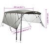 vidaXL 4-bow Bimini Top with Mesh Sidewalls 243x(170-182)x137 cm