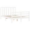 vidaXL Bed Frame without Mattress White 140x200 cm Solid Wood Pine
