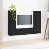 vidaXL TV Cabinet Set 6 pcs Black Engineered Wood
