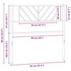 vidaXL Metal Replace Headboard White 90 cm