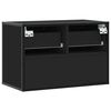 vidaXL TV Cabinet Black 60x31x39.5 cm Engineered Wood and Metal