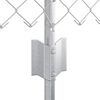 vidaXL Fence with Post Silver 0.4 x 25 m Steel