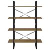 vidaXL 4-Tier Book Cabinet 100x30x140 cm Solid Pine Wood