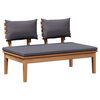 vidaXL Garden Sofa Set 5 pcs Brown and Grey