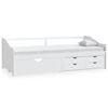 vidaXL 3-Seater Day Bed without Mattress White Solid Pinewood 90x200cm
