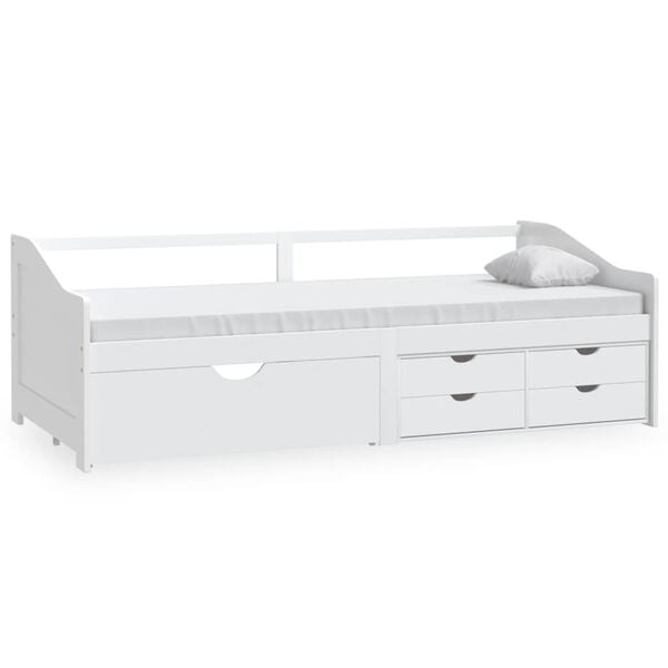 vidaXL 3-Seater Day Bed without Mattress White Solid Pinewood 90x200cm