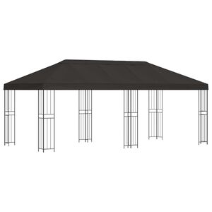 vidaXL Garden Gazebo 6 x 3 m Anthracite Polyester and Steel 190 gsm