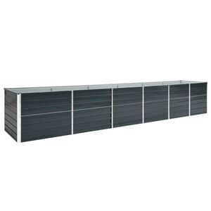 vidaXL Garden Raised Bed Galvanised Steel 480x80x77 cm Anthracite