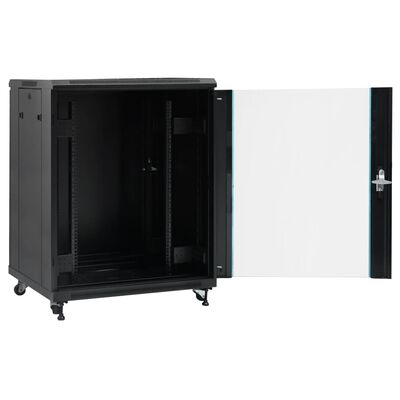 vidaXL 18U Network Cabinet with Swivel Feet 19 IP20 800x600x1000 mm