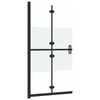 vidaXL Foldable Walk-in Shower Wall Half Frosted ESG Glass 110x190 cm