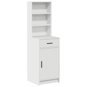 vidaXL Highboard with Drawer White 40 x 40.5 x 135 cm Engineered Wood
