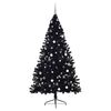vidaXL Artificial Pre-lit Christmas Tree Black 240 cm PVC