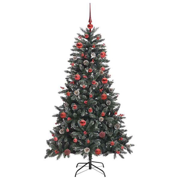 vidaXL Artificial Christmas Tree with 150 LEDs with Stand Green 150 cm