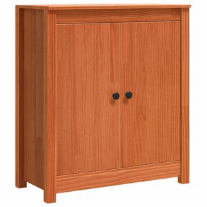 vidaXL Sideboard Wax Brown 70 x 35 x 80 cm Solid Pine Wood