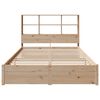 vidaXL Bookcase Bed without Mattress 120x200cm Solid Wood Pine
