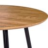 vidaXL Dining Table Oak and Black 90x73.5 cm MDF