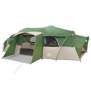 vidaXL Family Tent with Rainfly Water-resistant 18-Person Green
