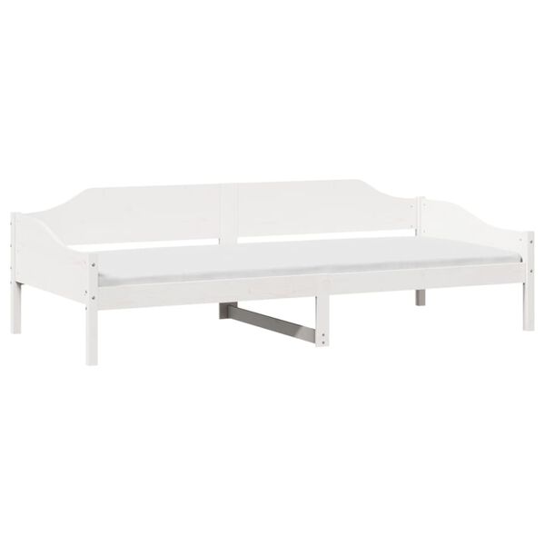 vidaXL Bed Frame without Mattress White 90x190 cm Single Solid Wood Pine