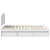 vidaXL Bed Frame with Headboard White 140 x 190 cm Solid Pine Wood