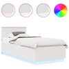 vidaXL Bed Frame with Headboard White 90 x 190 cm Engineered Wood