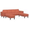 vidaXL Sofa with Cushion Red Orange 250 x 188 x 76 cm Corduroy Fabric
