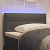 vidaXL LED Headboard with LED Strip Lights Dark Grey 80 cm Polyester