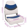 vidaXL Foldable Boat Seats 2pcs with High Back 44x38x55 cm