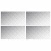 vidaXL Stair Tread 4 pcs 90 x 50 cm Silver Aluminium Rectangular