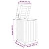 vidaXL Laundry Basket with Wheels RANA White 45x45x64 cm Solid Wood Pine