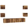 vidaXL TV Cabinet Set Wall-mounted 7 pcs Old Wood Engineered Wood