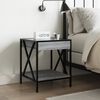 vidaXL Bedside Table with Infinity LED Grey Sonoma 40x40x49 cm