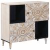 vidaXL Sideboard with Storage White 80 x 33.5 x 75 cm Solid Mango Wood
