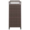 vidaXL Bar Cart with Drawer Brown 100x45x97 cm Poly Rattan