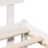 vidaXL Bed Frame with Headboard White 90 x 200 cm Solid Pine wood