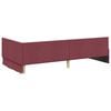 vidaXL Corner Bed Frame with Headboard Wine Red 90 cm x 200 cm Velvet