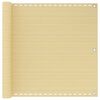 vidaXL Balcony Screen Beige 90x300 cm HDPE