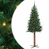 vidaXL Slim Christmas Tree Green 210 cm PVC and Solid Pine wood