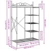vidaXL Open Wardrobe with Shelf Black 104.5 x 45 x 172 cm Steel