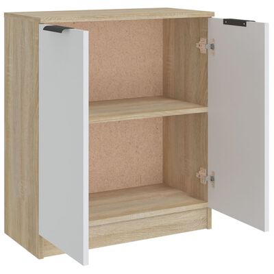 vidaXL Sideboard White&Sonoma Oak 60x30x70 cm Engineered Wood