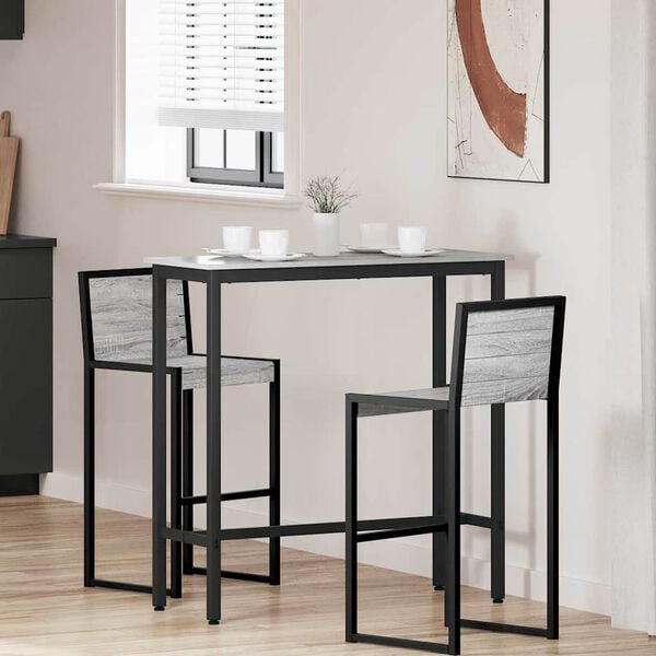 vidaXL Table Grey Sonoma 100 x 40 x 100.5 cm Engineered Wood and Steel