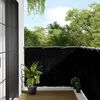 vidaXL Balcony Screen Black 120x800 cm 100% Polyester Oxford