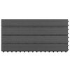 vidaXL Decking Tile 6 pcs Black 60 x 30 cm WPC