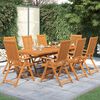 vidaXL 9 Piece Garden Dining Set Solid Wood Acacia 160-240 cm