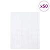 vidaXL Rectangular Tile 50 pcs White 29 x 23 x 0.08 cm