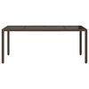 vidaXL Garden Table with Glass Top Brown 190x90x75 cm Poly Rattan