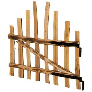 vidaXL Arched Fence Gate 100 x 90 cm Impregnated Hazel Wood Brown